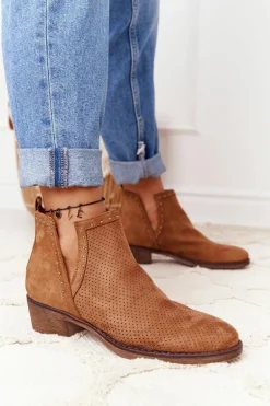 Ażurowe Botki Z Wycięciami Camel Clever