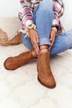 Ażurowe Botki Z Wycięciami Camel Clever