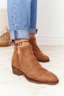 Ażurowe Botki Z Wycięciami Camel Clever