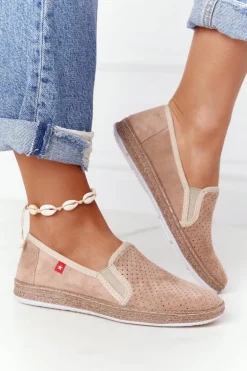 Ażurowe Espadryle Big Star FF276035 Beżowe