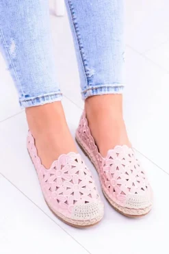 Ażurowe Espadryle W Kwiaty Lu Boo Różowe