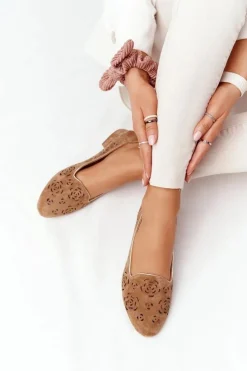 Ażurowe Mokasyny Sergio Leone BL627 Rude