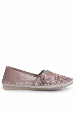 Baleriny Damskie Maciejka Skórzane Beżowe 01930-59/00-0