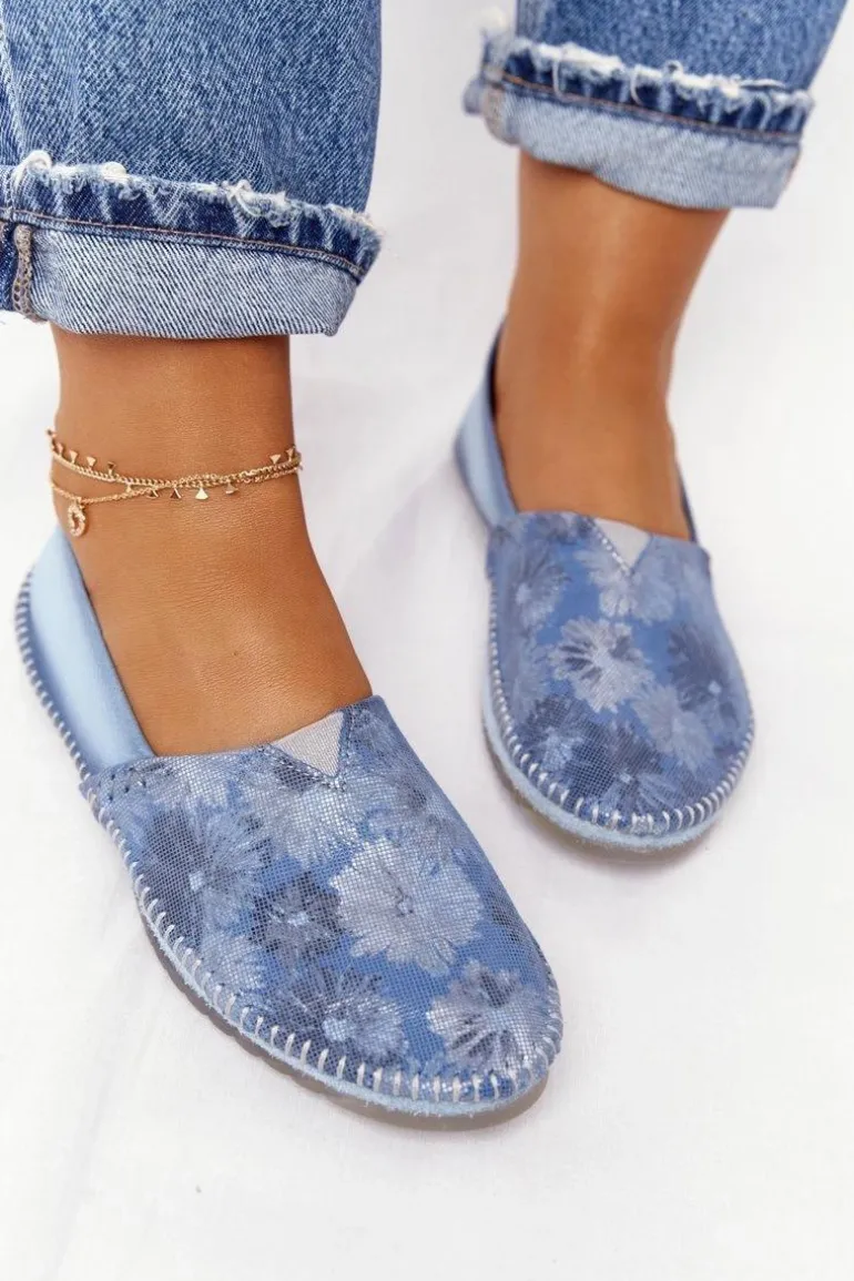 Baleriny Damskie Niebieskie Maciejka 01930-72/00-0