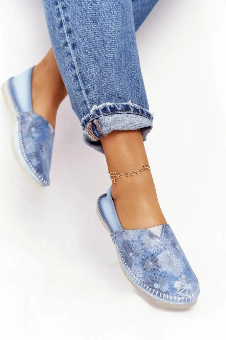 Baleriny Damskie Niebieskie Maciejka 01930-72/00-0