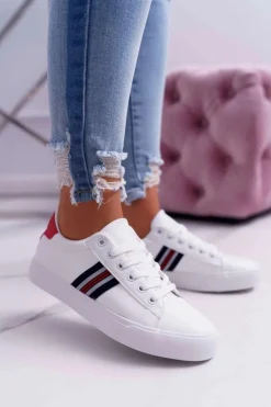 Białe Damskie Sportowe Tenisówki Acarana