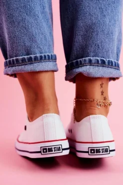 Big Star Damskie Białe Trampki T274022