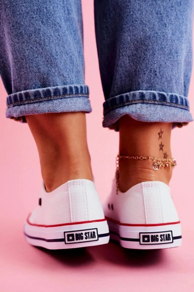 Big Star Damskie Białe Trampki T274022
