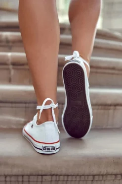 Big Star Damskie Białe Trampki T274022