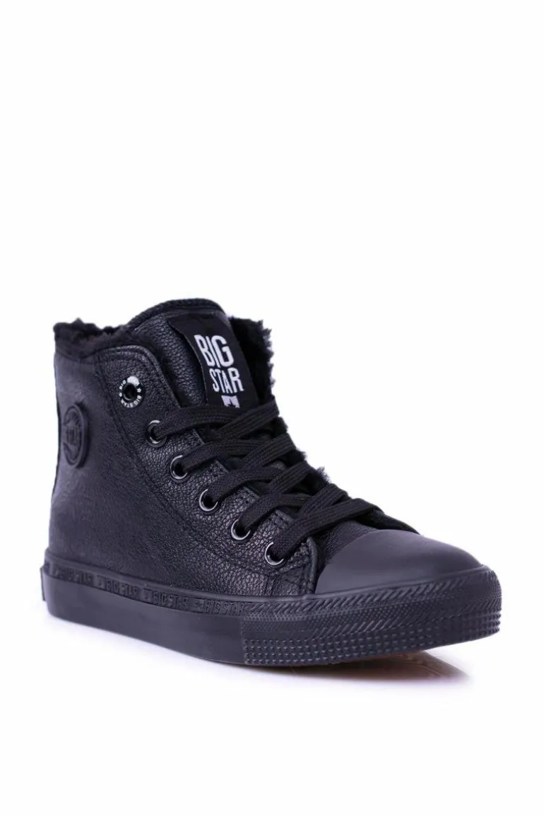 Big Star Dziecięce Wysokie Czarne Trampki Sneakersy BB374141