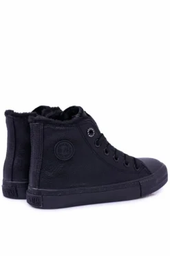 Big Star Dziecięce Wysokie Czarne Trampki Sneakersy BB374141
