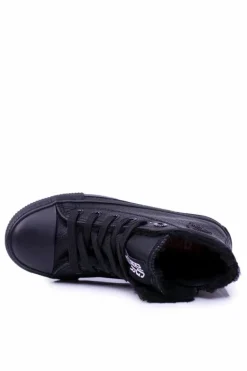 Big Star Dziecięce Wysokie Czarne Trampki Sneakersy BB374141