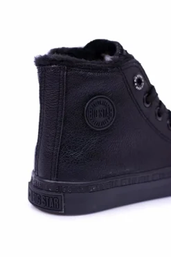 Big Star Dziecięce Wysokie Czarne Trampki Sneakersy BB374141