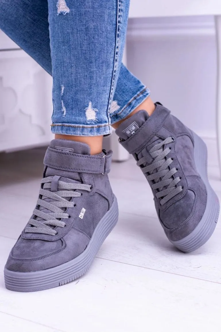 Big Star Szare Sneakersy Trampki BB274645