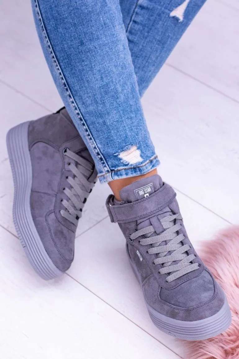 Big Star Szare Sneakersy Trampki BB274645