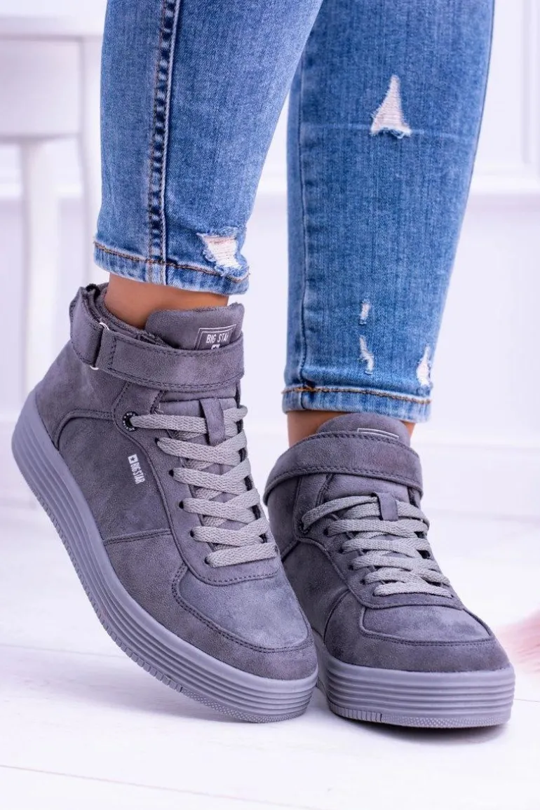 Big Star Szare Sneakersy Trampki BB274645