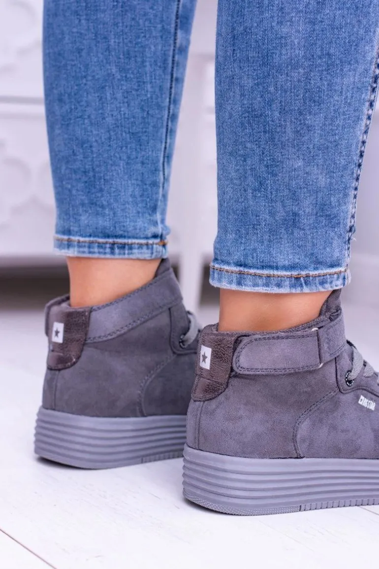 Big Star Szare Sneakersy Trampki BB274645