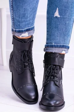 BIG STAR WYSOKIE BOTKI SZTYBLETY SKÓRZANE BB274612