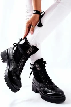 Botki Damskie Czarne Katanie