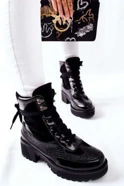 Botki Damskie Czarne Katanie