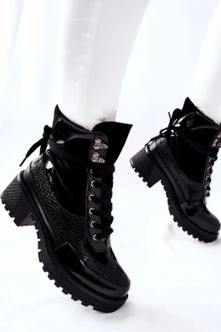 Botki Damskie Czarne Katanie