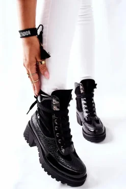 Botki Damskie Czarne Katanie