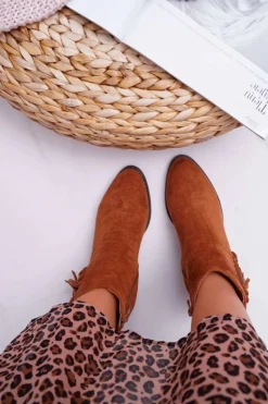 Botki Damskie Kowbojki Camel Agnes