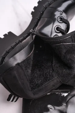 Botki Damskie Lakierowane Czarne Head Up