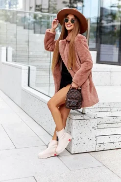 Botki Damskie Na Platformie Beżowe Charlee