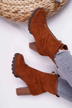 Botki Damskie Na Słupku Camel Frann