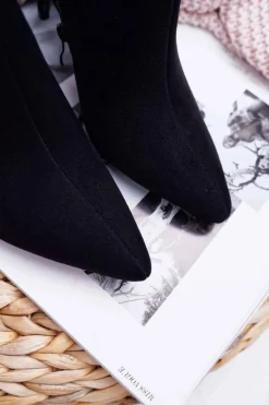 Botki Damskie Na Szpilce Zamszowe Famaq