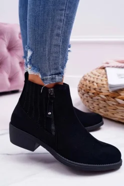 Botki Damskie Sergio Leone Czarne BT500 Jeronte