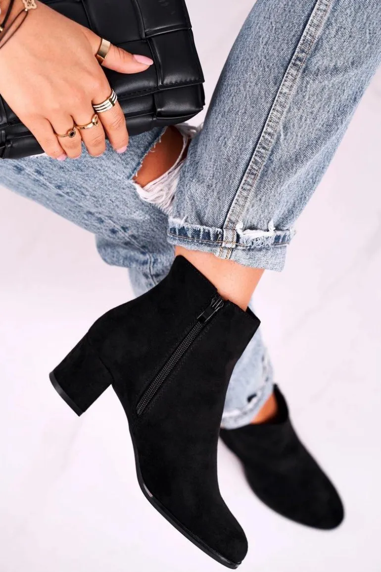 Botki Damskie Sergio Leone Czarne BT528