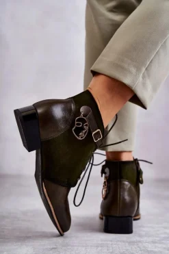 Botki Damskie Trapery Białe Kognito