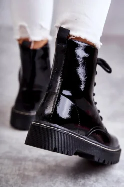 Botki Damskie Trapery Czarne Kognito