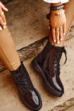 Botki Damskie Trapery Czarne Kognito