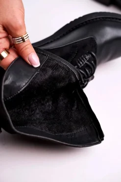 Botki Damskie Workery Czarne Bear