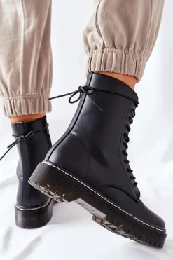 Botki Damskie Workery Czarne Corydon