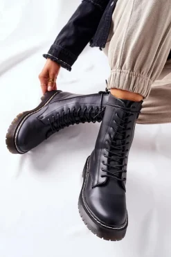 Botki Damskie Workery Czarne Corydon