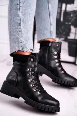 Botki Damskie Workery Czarne Endragon