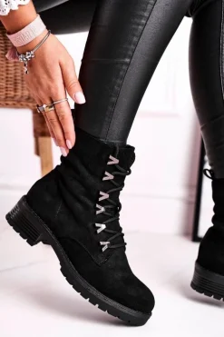 Botki Damskie Workery Livy Czarne