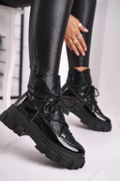 Botki Damskie Wsuwane Rochelle Czarne