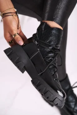 Botki Damskie Wsuwane Rochelle Czarne