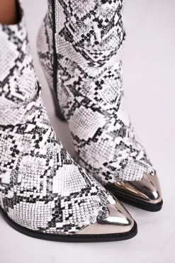 Botki Damskie Wysokie Stalowy Nosek Snake Eternally