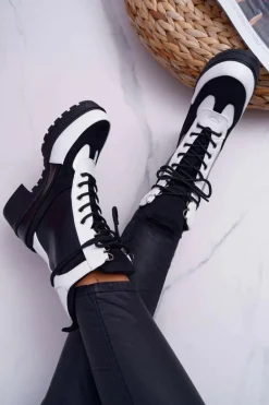 Botki Damskie Wysokie Sznurowane Ridley