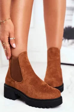 Botki Damskie Wysokie Sztyblety Sidamo Camel