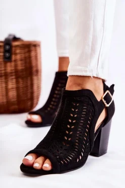 Botki Damskie z Wycięciem Wiosenne Czarne Beyond Us