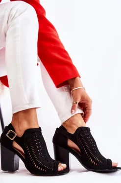 Botki Damskie z Wycięciem Wiosenne Czarne Beyond Us