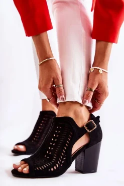 Botki Damskie z Wycięciem Wiosenne Czarne Beyond Us