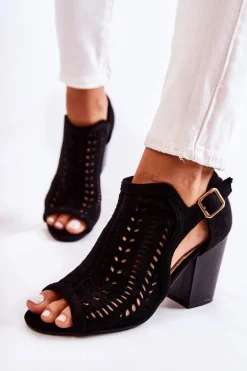 Botki Damskie z Wycięciem Wiosenne Czarne Beyond Us